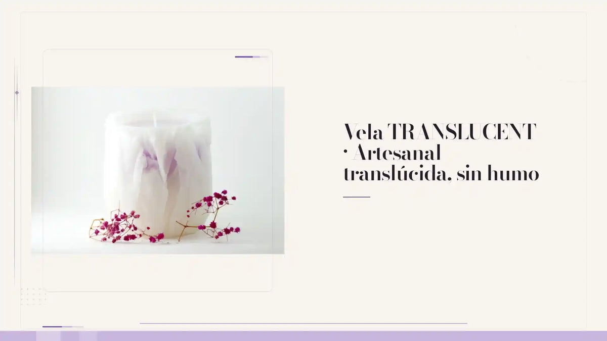 Vela TRANSLUCENT &middot; Artesanal transl&uacute;cida, sin humo by@Outfy